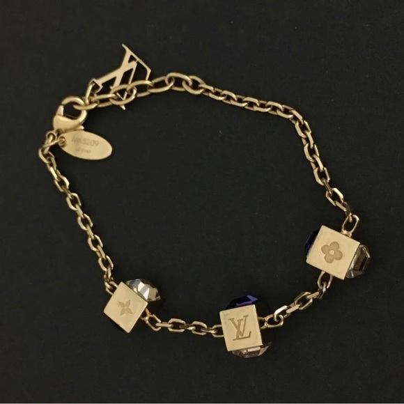 Authentic Louis Vuitton Gamble Bracelet blue/champagne colored - Picture 9 of 11